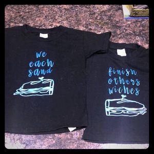 Kids matching shirts 💙💗